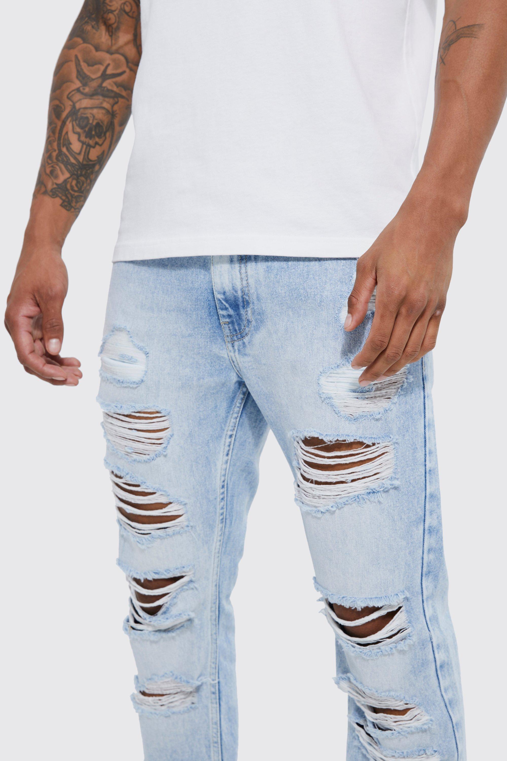 Flare jeans hot sale with rips